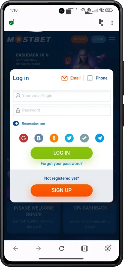 How to login on Mostbet Casino in Europe