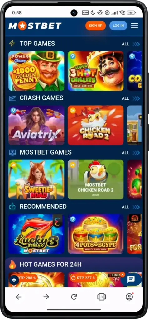 casino games on Mostbet