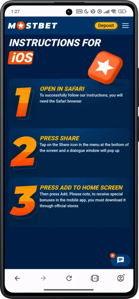 ios Mostbet App guide