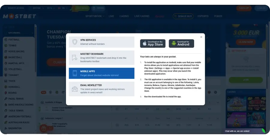 Most bet App How to start using